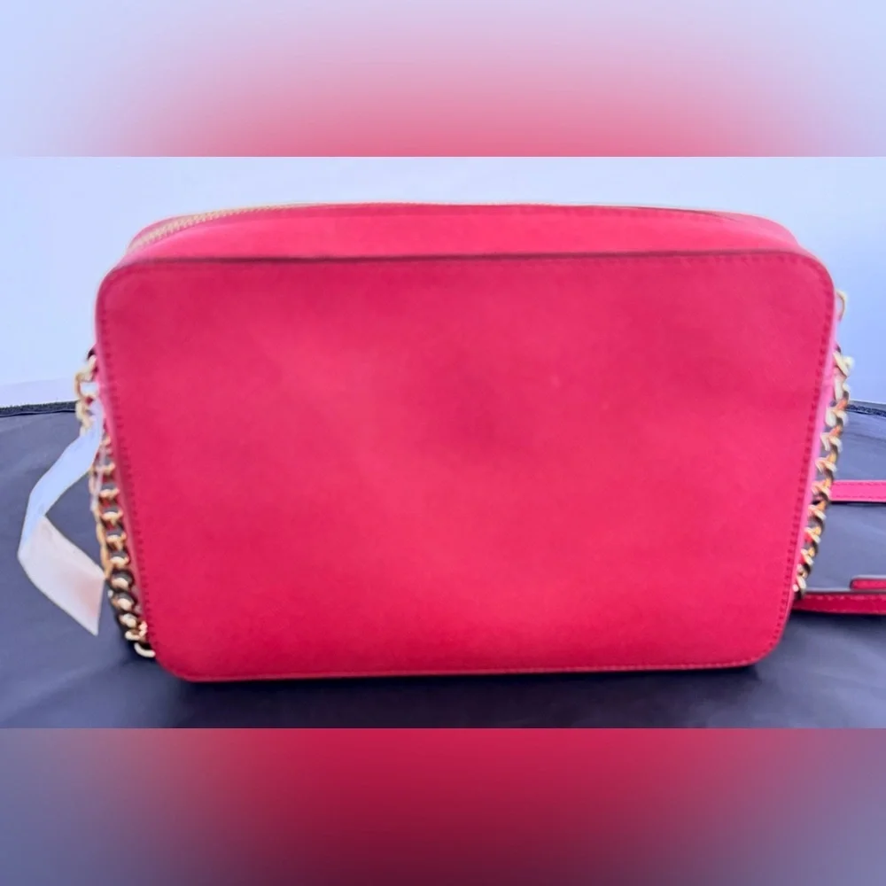 Michael Kors Jet Set  EW Saffiano Leather Crossbody - Watermelon With Tags - Picture 6 of 14